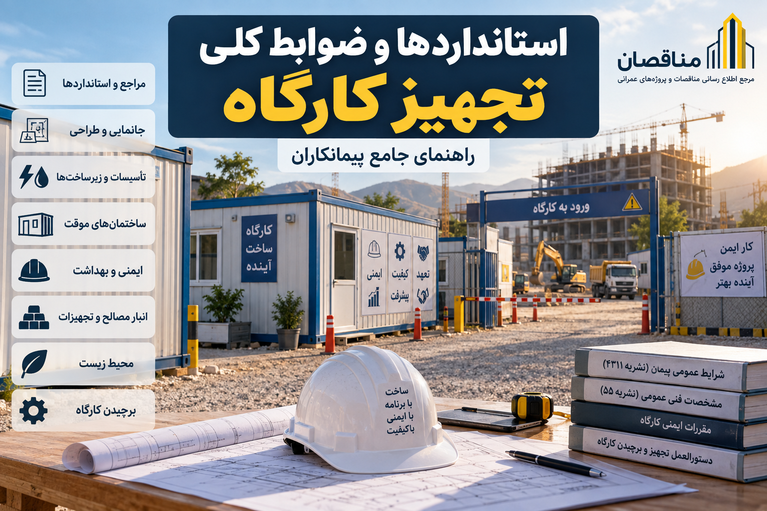 استانداردها و ضوابط کلی تجهیز کارگاه در پروژه‌های عمرانی