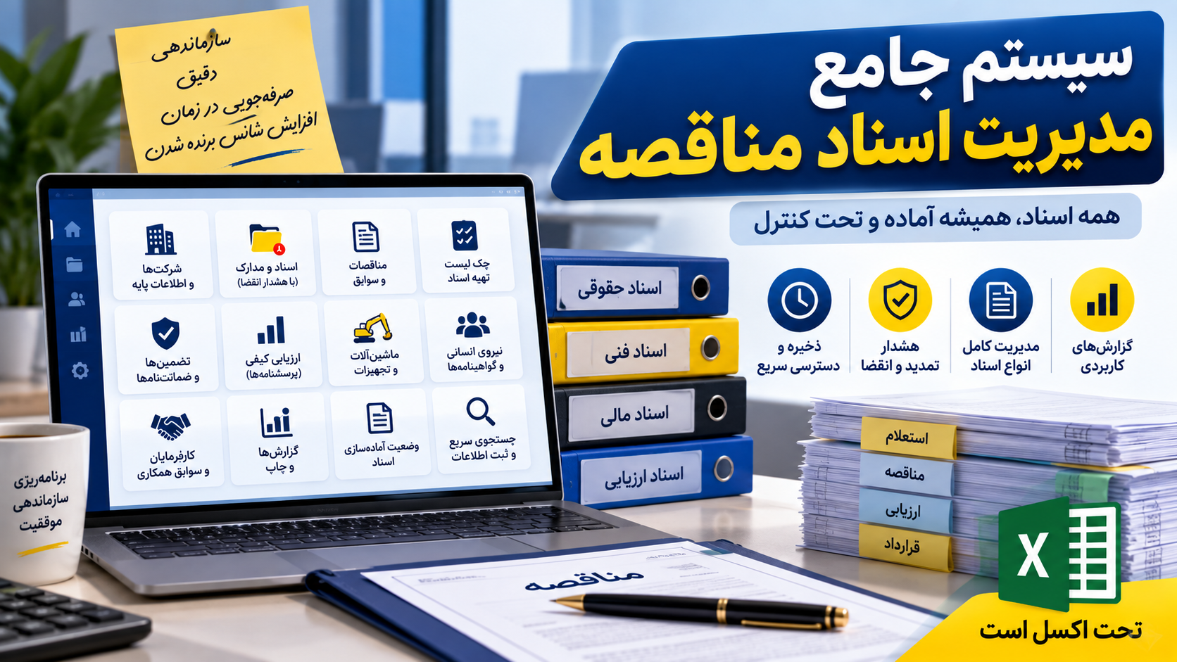سیستم جامع مدیریت اسناد مناقصه تحت اکسل